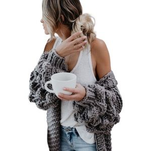 Chunky Knit Gray Sweater